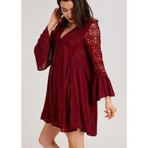 Altar'd State Burgundy Swing Dress XS